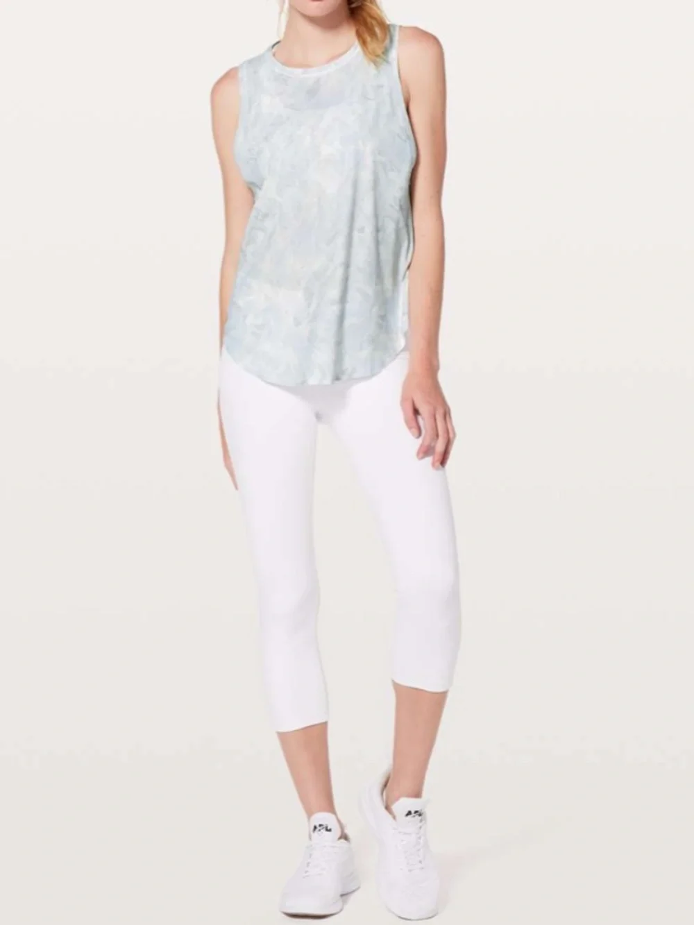 Lululemon Ace Tank Jasmine White Multi / White - Picture 1 of 8